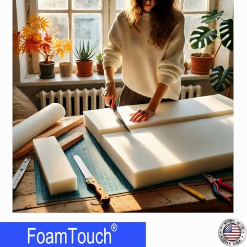 FoamTouch 1" x 24" x 72" Yastık ve Döşeme Köpüğü, Beyaz - Görsel 3