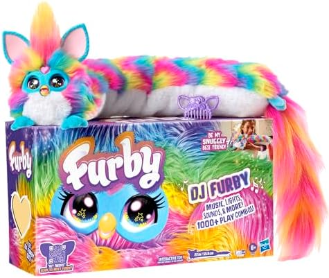 Alternative view of Furby DJ Furby Etkileşimli Oyuncak | Müzik, Işıklar, Hareket ve Oyunlar İçeren Süper Yumuşak Gökkuşağı Renkli Elektronik Pelüş | İngilizce ve Furbish Konuşur | 81 cm Uzunluk | 6 Yaş ve Üzeri