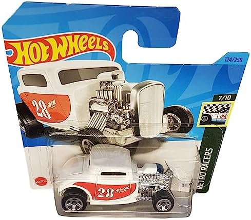 - ´32 Ford - Retro Racers 7/10 - HKH04 - Short Card - SoCal - Beyaz - Mattel 2023 - Görsel 3