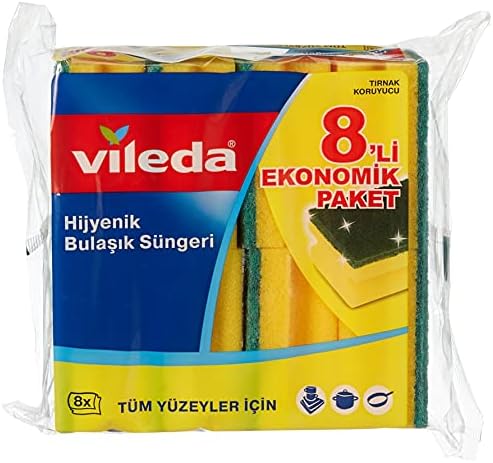 Alternative view of 141127 Oluklu Bulaşık Süngeri, Yeşil, 8 Parça