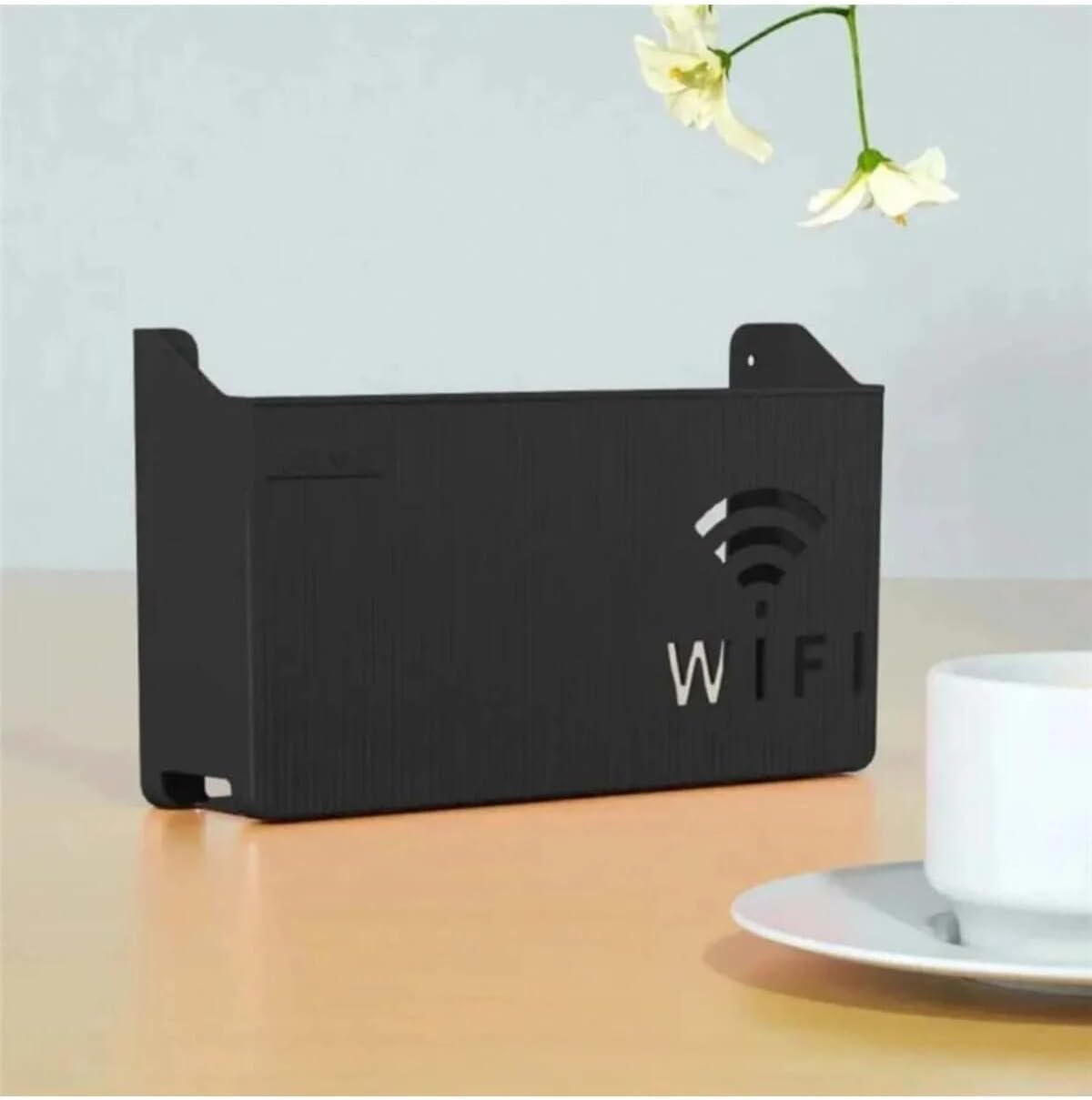 Alternative view of Siyah Wifi Kutusu Duvar Asılabilir Sigorta Ve Modem Saklama Kutusu 25x15x6 Cm