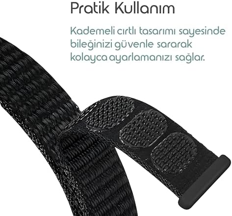 Alternative view of Galaxy Fit 3 İle Uyumlu Hasırlı Kumaş Kordon Terleme Yapmayan Cildi Tahriş Etmeyen Nefes Alabilir Yapılı Kademeli Cırt Cırt Tasarımlı Deformasyona Dayanıklı Rahat Kayış
