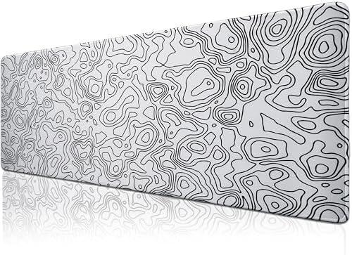 Alternative view of Pro - 6 Farklı Model Dikişli Kenar 70x30 cm Oyuncu Gaming Mouse Pad (White Map Lines)