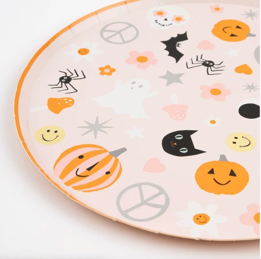 Alternative view of - Groovy Halloween Icon Dinner Plates - Cadılar Bayramı Karakterli Tabaklar (L) (8'li)