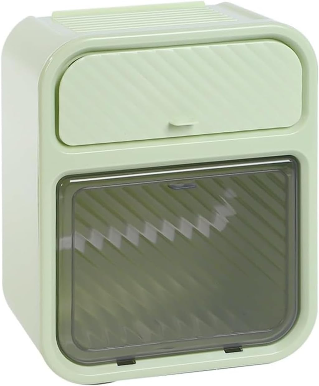 Alternative view of Aksesuarcı Kompakt Tasarım Banyo Tuvalet Kağıdı Saklama Kutusu, Delik Delmeden Kolay Montaj (YEŞİL)