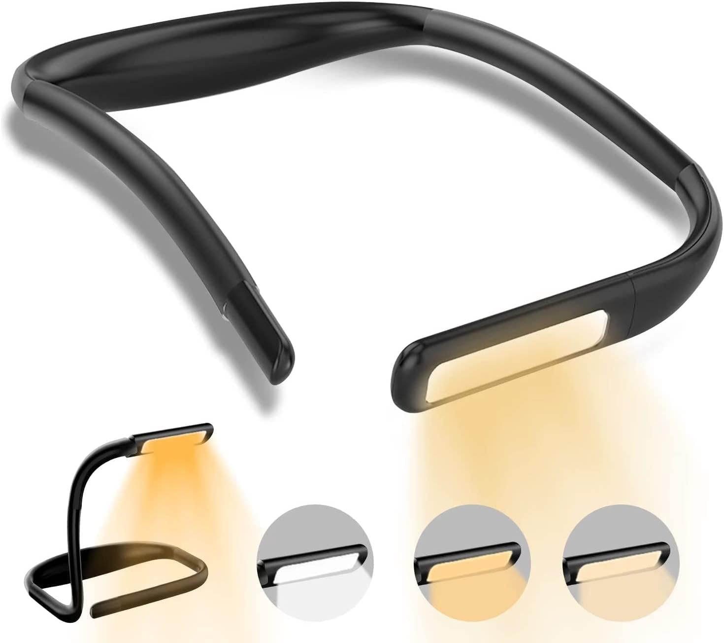 Alternative view of LED Kitap Okuma Işığı Esnek Kitap Boyun Işığı Ayarlanabilir Parlaklık Masa Lambası 3 Renk Okuma Işığı Bükülebilir Kollu Işık Tamir İçin Uygun Gece Koşusu Yürüyüş Type-C Şarj Girişli Kamp FH8