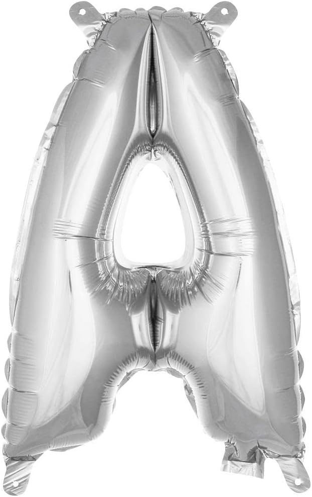 A Harfi 16 İnç Gümüş Renk Folyo Balon 36 CM (Gümüş)