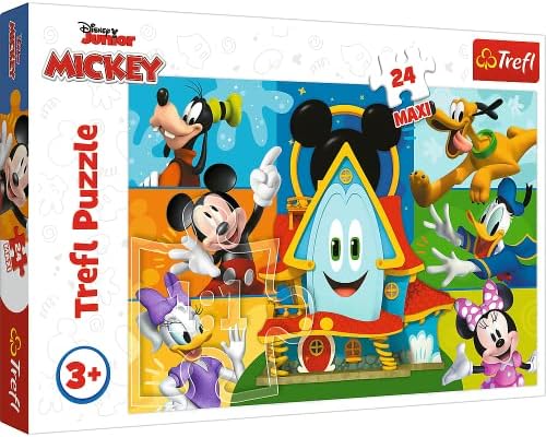 Alternative view of 14351 24 büyük yapboz, 24 büyük parça, renkli  masal karakterleri, yaratıcı eğlence, 3 yaşından büyük çocuklar için eğlence, Mickey, Mickey Mouse ve arkadaşları