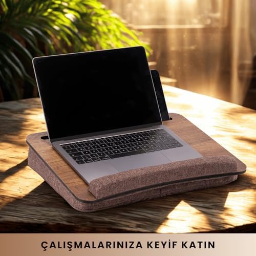 -LS013 Minderli Laptop Sehpası (Ceviz)