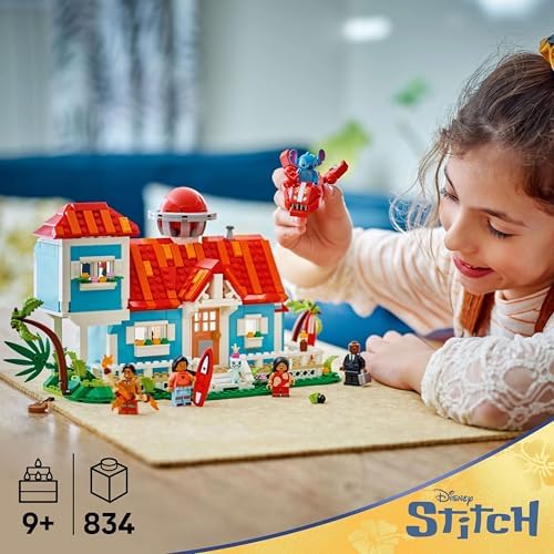 Alternative view of Lilo ve Stiç Plaj Evi 43268-9 Yaş Üzeri Prenses Seven Kız ve Erkek Çocuklar için 6 Odası ve Çatı Gözlemevi Olan Uzay Gemisi ve 5 Minifigür İçeren Yaratıcı Oyuncak Yapım Seti (834 Parça)