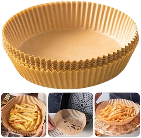 Alternative view of 50 Adet Air Fryer Pişirme Kağıdı Tek Kullanımlık Yağ Geçirmez 23 Cm Yuvarlak Pişirme Kağıdı XXL