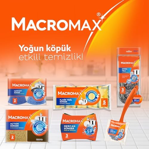 Alternative view of Tırnak Koruyuculu Bulaşık Süngeri 8’li Paket – Ergonomik Yeşil Klasik Sünger