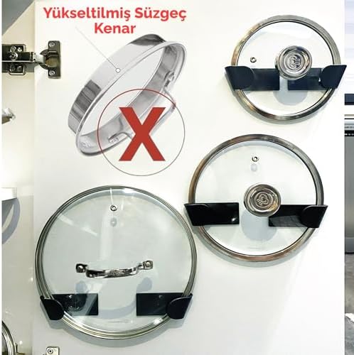 Alternative view of Tencere Kapağı Tutucu 3 Set (6 Parça) Kendinden Yapışkanlı, Pot Lid Holder