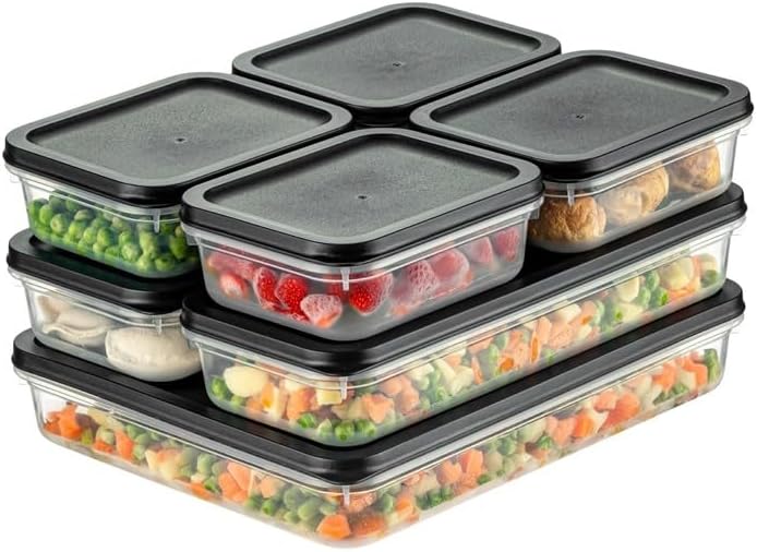 4 Adet Buzdolabı Organizeri – PP Plastik Şeffaf ve Ayarlanabilir Saklama Kabı, Gıdaları Taze Tutan Fresh Box, Çok Amaçlı,Mikrodalga ve Bulaşık Makinesi Uyumlu (Gri, 2600 Ml)