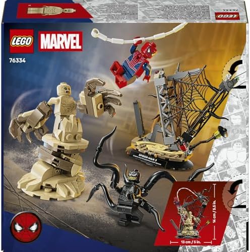 Alternative view of Efsanevi Savaş: Örümcek Adam, Kum Adam’a Karşı 76334-9 Yaş Üzeri Çocuklar için Örümcek Adam, Venom ve Kum Adam Minifigürleri İçeren Yaratıcı Oyuncak Yapım Seti, Hediye Fikri (201 Parça)