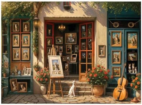 Alternative view of Puzzle - Kedi Galerisi,1000 Parça Puzzle, #1200