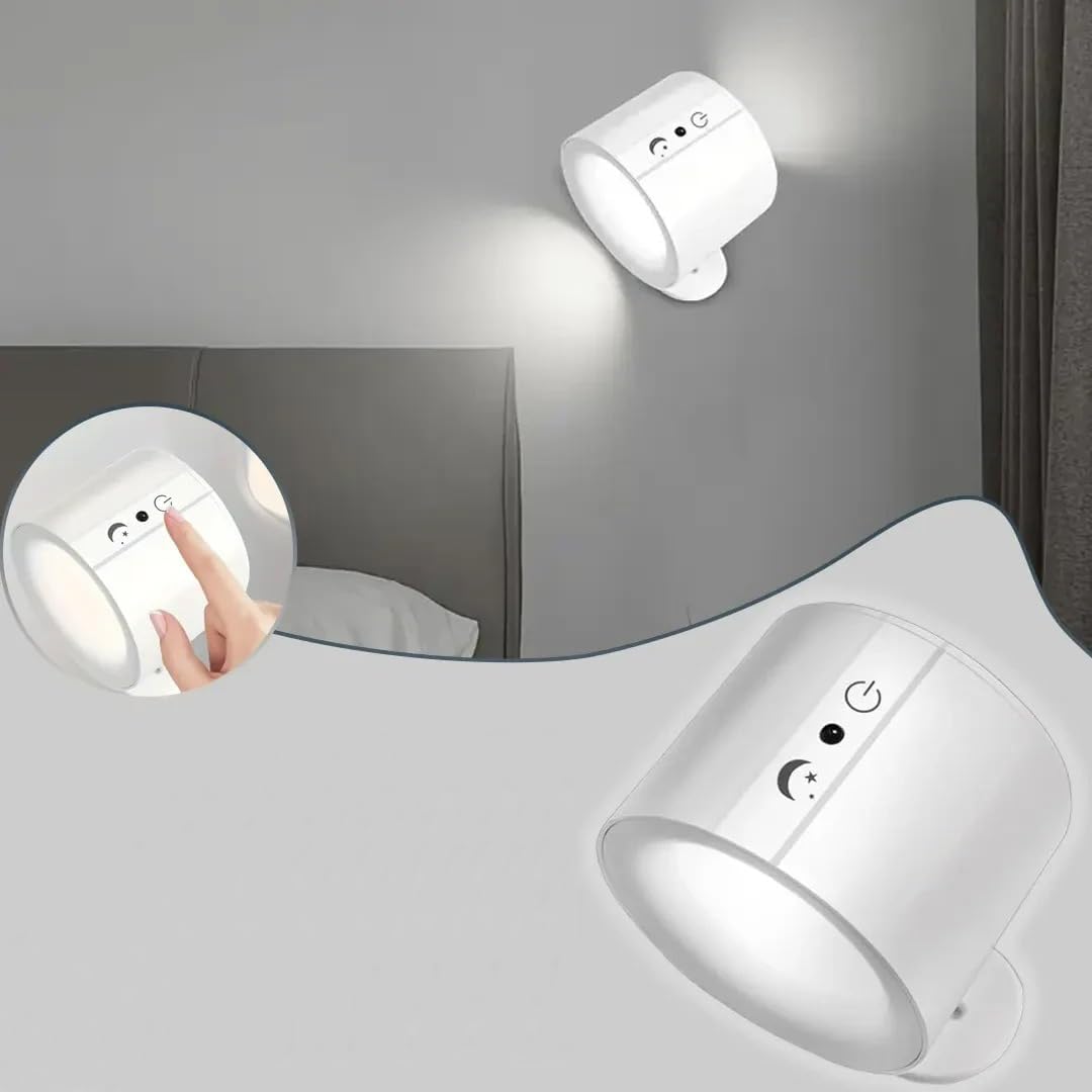 Magnetik Yapışkanlı Uzaktan Kumandalı Işık Oda Salon Işıklandırmak için Lamba İç Mekan için Uygun Şarjlı Aydınlatma Yatak Odası Çocuk Odası Aydınlatması BD80A (BD80A - Beyaz)
