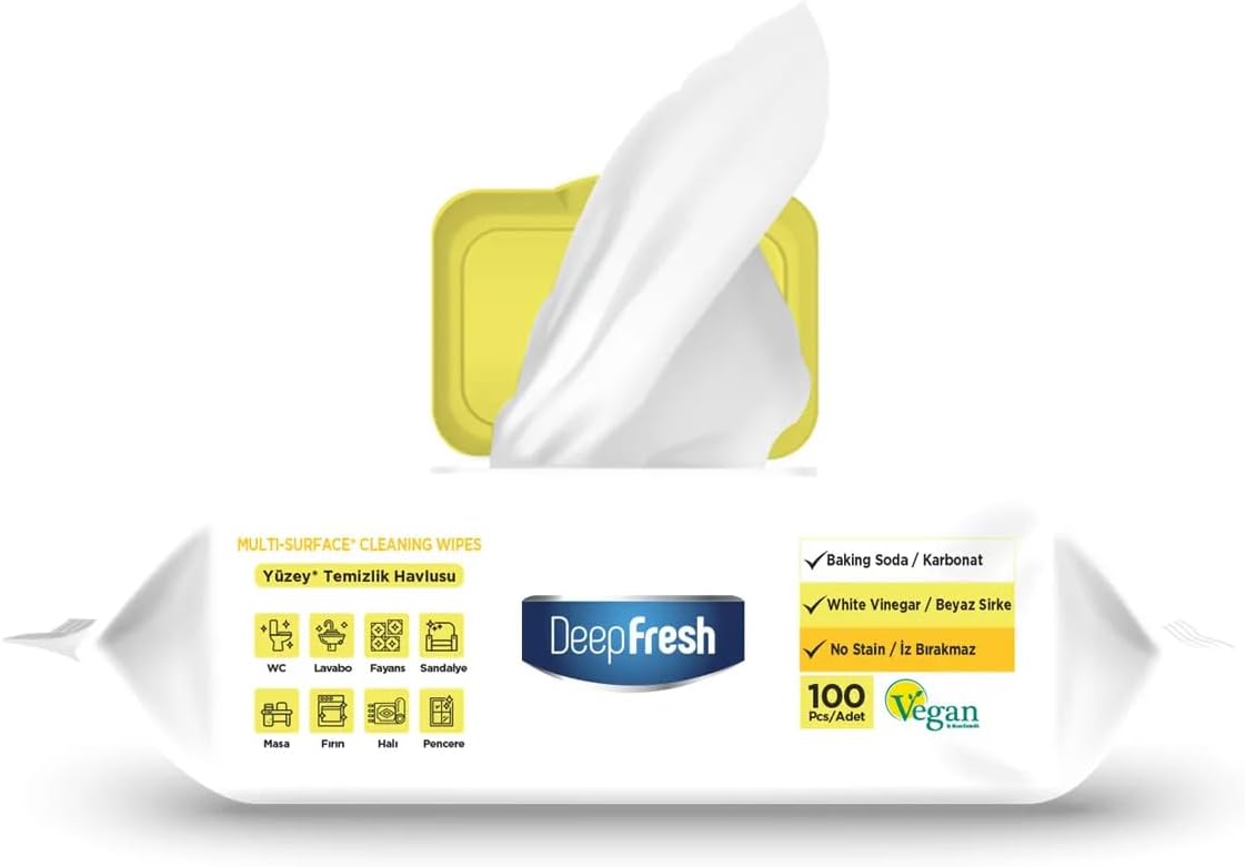 İz Bırakmaz Yüzey Temizlik Havlusu Limon 100 Yaprak - Görsel 2