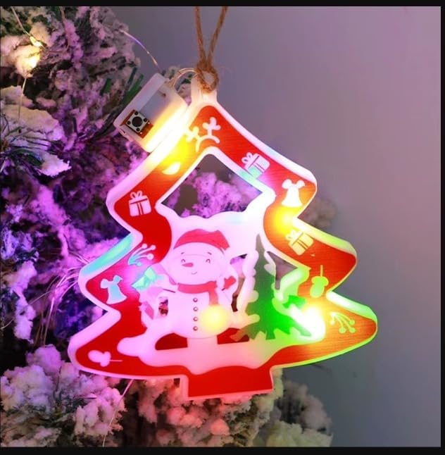Kardan Adam Motifli 5'li Led Ağaç Dekoratif LambaYılbaşı Renkli Işıklar Asılı Işık Sahne Düzeni Rgb Aydınlatma Zinciri Noel Süsleri - Görsel 3