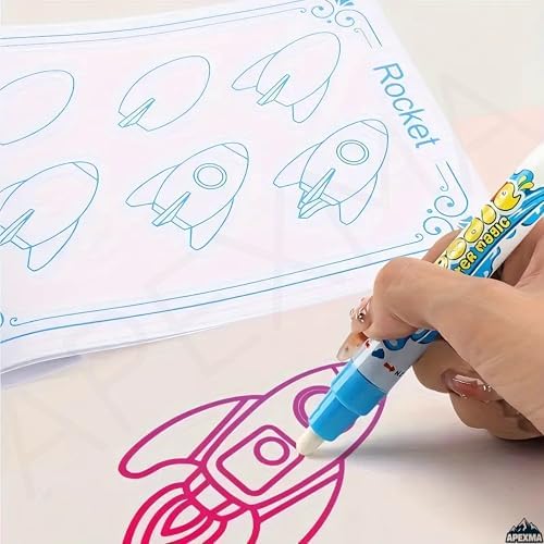 Vahşi Orman Hayvanları Temalı Sulu Sihirli Boyama Halısı - Özel Sulu Kalem Ile Water Painting Su Mat