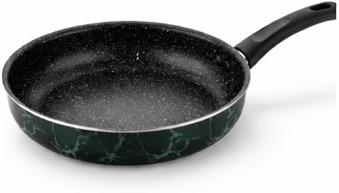 Alternative view of 30 cm Teflon Tava, Yapışmaz Yüzey, Homojen Isı Dağılımı, Ergonomik Sap, Yeşil Mermer Desen