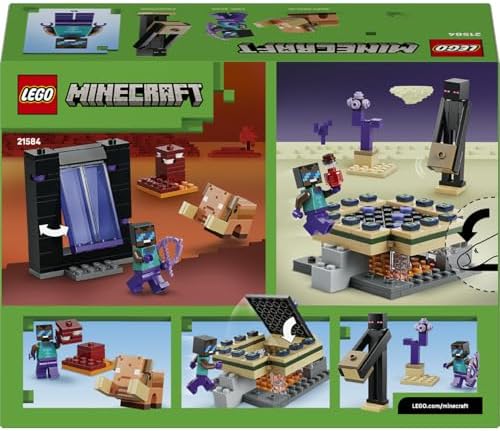 Alternative view of Nether ve End Geçidi Yolculuğu 21584-7 Yaş ve Üzeri Çocuklar için Havalı Kahraman Minifigürü ve Enderman Figürleri İçeren Yaratıcı Oyuncak Yapım Seti, Hediye Fikri (192 Parça)