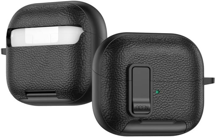 Alternative view of Galaxy Buds 3-Pro-3 FE için Guard-Stant Kulaklık Kılıfı Çizilme ve Darbe Önleyici Buds 3 Pro Koruyucu Rahat Tutuş Sağlayan Kilit Tasarımlı Deri Görünümlü Buds 3 Pro Kılıfı (Siyah)