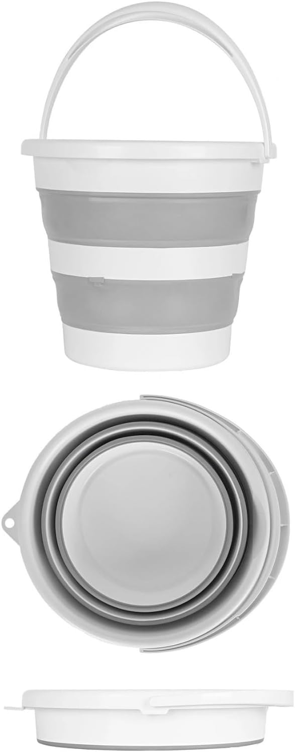 Alternative view of Katlanabilir Yer Kaplamayan Temizlik Kovası 13 Litre, Banyo, Mutfak ve Temizlik İçin Katlanabilir Kova, Akordiyon Kova