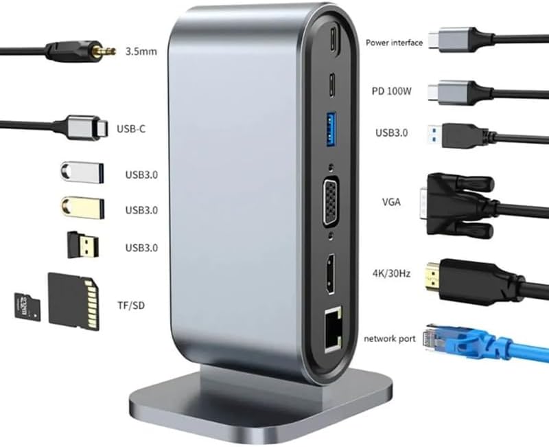 Alternative view of 12-in-1 Profesyonel Type-C Hub ve Dock Station, Kart Okuyuculu Çoklu Dönüştürücü (MacBook, PC Uyumlu)