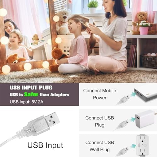 Alternative view of Senon Hollywood Tarzı Makyaj Aynası LED Işıkları 10 Ampul 3 Renk Tonu 10 Kademe Ayarlanabilir Parlaklık Yapıştırmalı Montaj Makyaj Ayması İçin 10 Led Lamba
