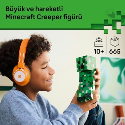 Alternative view of Creeper 21276 - Video Oyunu Seven 10 Yaş ve Üzeri Çocuklar için Yaratıcı Aksiyon Figürü Yapım Seti, Doğum Günü Hediyesi (665 Parça)
