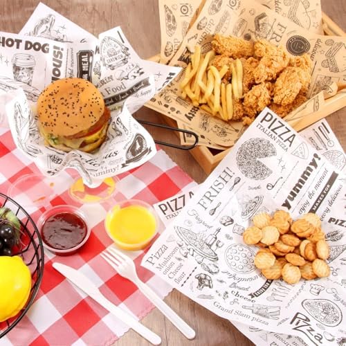 Alternative view of 100 Adet Vintage Gazete Desenli Yağ Geçirmez Sunum Kağıdı 25x35 cm | Hamburger, Fast Food, Mangal ve Paket Servis İçin Gıda Altlığı