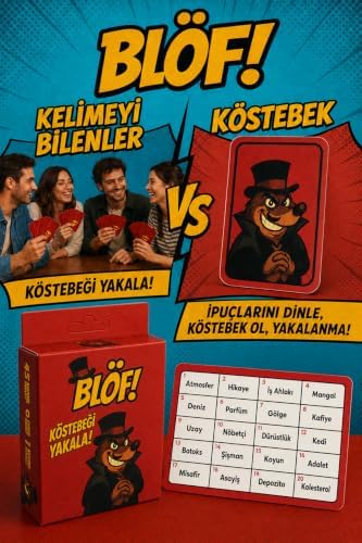 Köstebek Kutu Oyunu Kart Oyunu Sahtekar Kelime Oyunu - Arkadaşlarınız Ailenizle Oynayabileceğiniz Oyun - Eğlenceli Kutu Oyunu - Görsel 3