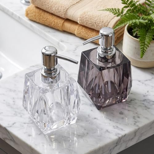 Alternative view of 1 Adet Akrilik Sıvı Sabunluk Seti (200 ml) - 2 Farklı Renkli Kırılmaz Şeffaf Banyo ve Mutfak Düzenleyici Şık Losyon ve Sabun Pompası Organizer (Asorti)
