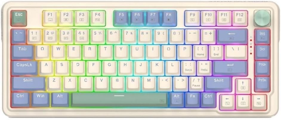 Alternative view of UCAL PRO K673CPG-RGB-PRO Beyaz Kablosuz Klavye