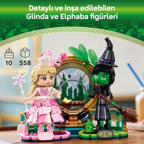 Elphaba ve Glinda Figürleri 75682-10 Yaş ve Üzeri Çocuklar için Fantastik Oyuncak Yapım Seti (558 Parça) - Görsel 2