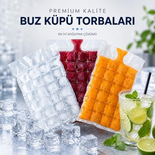 Alternative view of Buz Küpü Torbası - Pratik Doldurulabilir Buz Yapma Poşeti Sızdırmaz Tek Kullanımlık Buz Küpleri Soğuk Kompres İçecek Soğutma Hızlı ve Hijyenik Çözüm Ev Piknik Kamp Parti Plaj Ofis (20)