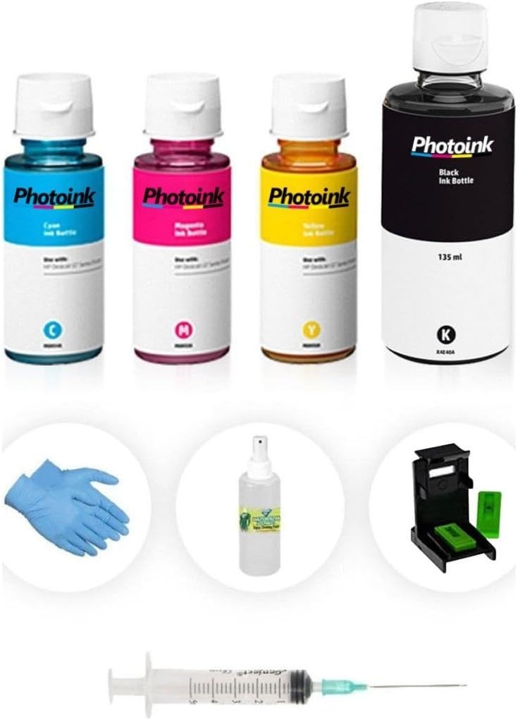 Alternative view of Photo Ink Deskjet 2600/2620/2630/2632/2633 304 Için Photoink Plus Kartuş Dolum Seti 4 Renk