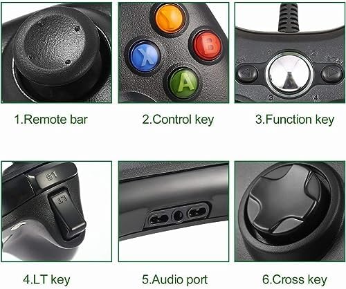 Alternative view of Xbox 360 Controller PC Kablolu Oyun Kolu 2,20m USB Kablolu Bilgisayar Oyun Kolu Gamepad Joystick Controller Bilgisayar Uyumlu