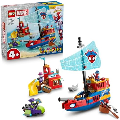 Alternative view of Spidey ve İnanılmaz Arkadaşları Spidey Takımı Korsan Gemisi 11208-4 Yaş ve Üzeri Çocuklar için Minifigür İçeren Yaratıcı Oyuncak Yapım Seti, Çocuklar için Hediye Fikri (201 Parça)