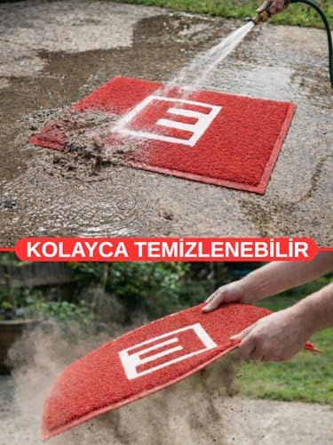 Eczane Önü Paspası E Logo Giriş İşyeri Eczane Mağaza Girişi Kapı Önü Kıvırcık Hijyen Halısı 60x80 CM - Görsel 3