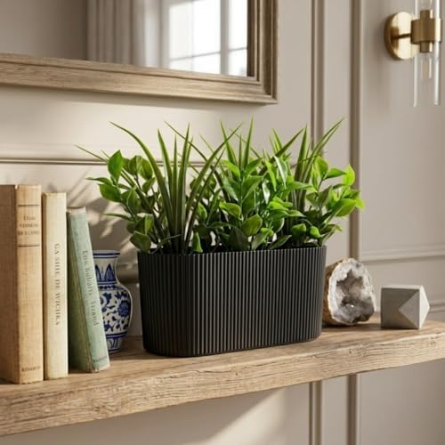 Alternative view of Dekoratif Yapay Sukulent Bitki Saksısı – Modern Masaüstü Yapay Bitki Aranjmanı, Dekoratif Plastik Saksı ile Ev, Ofis ve Raf Dekoru (16 x 7 cm)