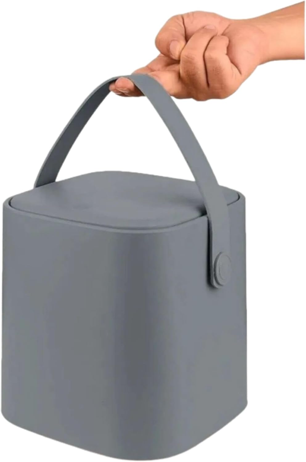Alternative view of Sihirli Çöp Tezgah Üstü Mutfak Çöp Kovası, Bas Bırak Kapaklı, İç Kovalı, Tutma Saplı, (Antrasit, 4 Litre)