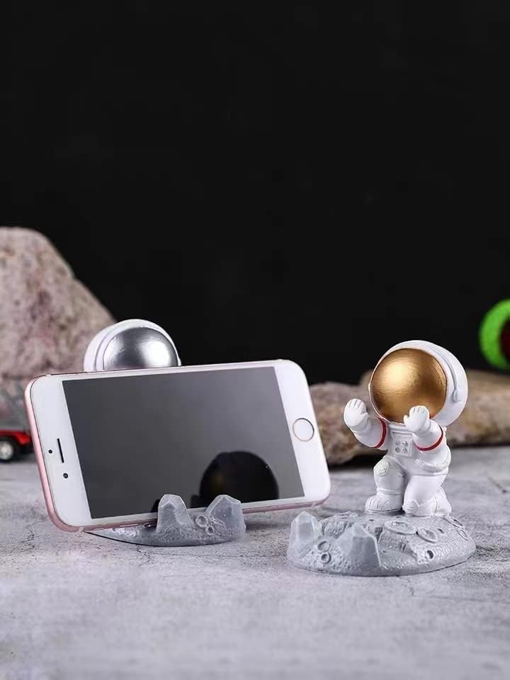Alternative view of Çok Fonksiyonlu Astronot Uzay Adamı Cep Telefonu Standı Komik Sevimli Astronot Heykeli Telefon Tutucu, Ofis Dekorasyonu Masaüstü Komidin Braketi Tutucu