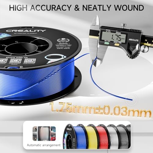 Alternative view of Resmi CR PETG 3D Yazıcı Filament 1.75mm Paket 2KG (4.4lbs), Yüksek Hassasiyet, Güçlü Tokluk, Kokusuz, Daha İyi Akış Nem Geçirmez 3D Baskı Ender Filament, Kırmızı+Mavi