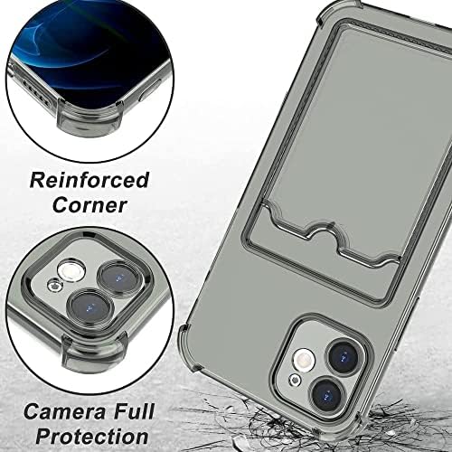 Alternative view of Xiaomi Redmi Note 10 4G İle Uyumlu Transparent Pulisic Kartlıklı Darbe Emici Shock-Absorbing Kartvizit Bölmeli Transparent Görünümlü Card Case Antişok Kılıf, Şeffaf