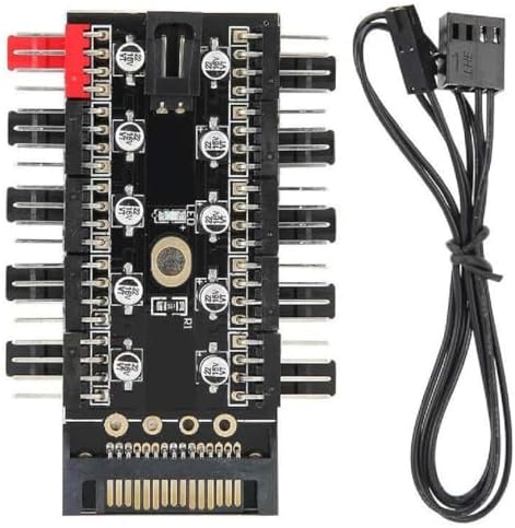 Alternative view of 8849 10 Port Fan Power Sata Güç Switch Pwm Çoklayıcı, Sata power 10 Port soğutma fan splitter hub, PC bilgisayar soğutma sistemi için kullanılır.