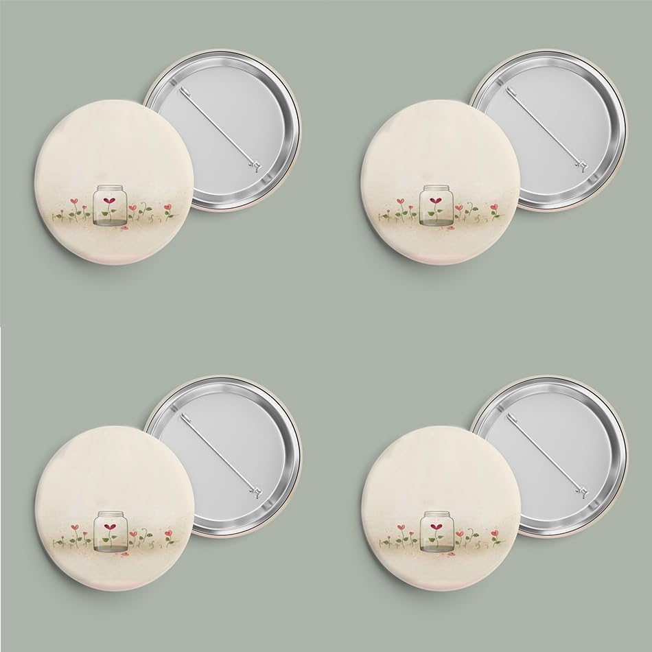 Alternative view of 4'lü İğneli Buton Rozet Seti 44 mm – Dayanıklı Metal Rozetler, Çanta, Ceket, Sırt Çantası ve Aksesuarlar İçin