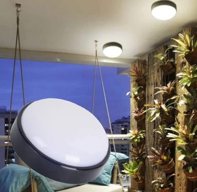Alternative view of 15W Artos Siyah Led Nem Su Geçirmez Banyo Bahçe Balkon Modern Tavan Duvar Lambası Beyaz Işık 6500K IP65 Dış Mekan Kullanıma Uygun