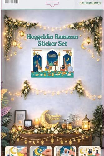 Alternative view of Sticker Hoş geldin Ramazan Süsü, Ramazan Süsleri, Ramazan Tavan Süsü Ramazan Desenli Ürünler